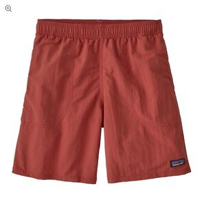 NWT Patagonia Boys Baggies Shorts 7” Sumac Red Boys Size Large
